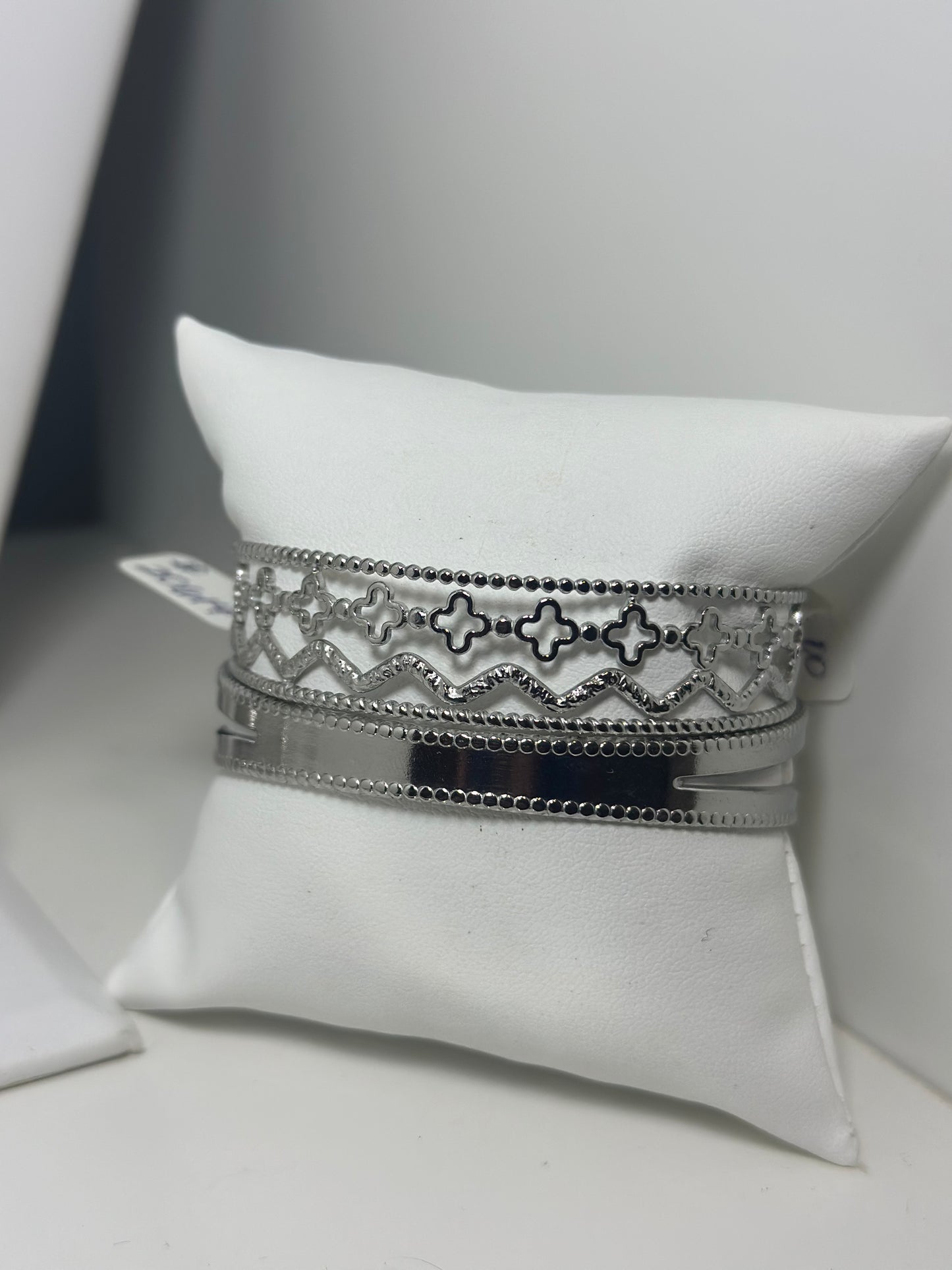 Silver wide bangle