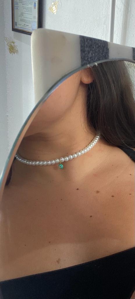 Pearl Turquoise Choker Necklace