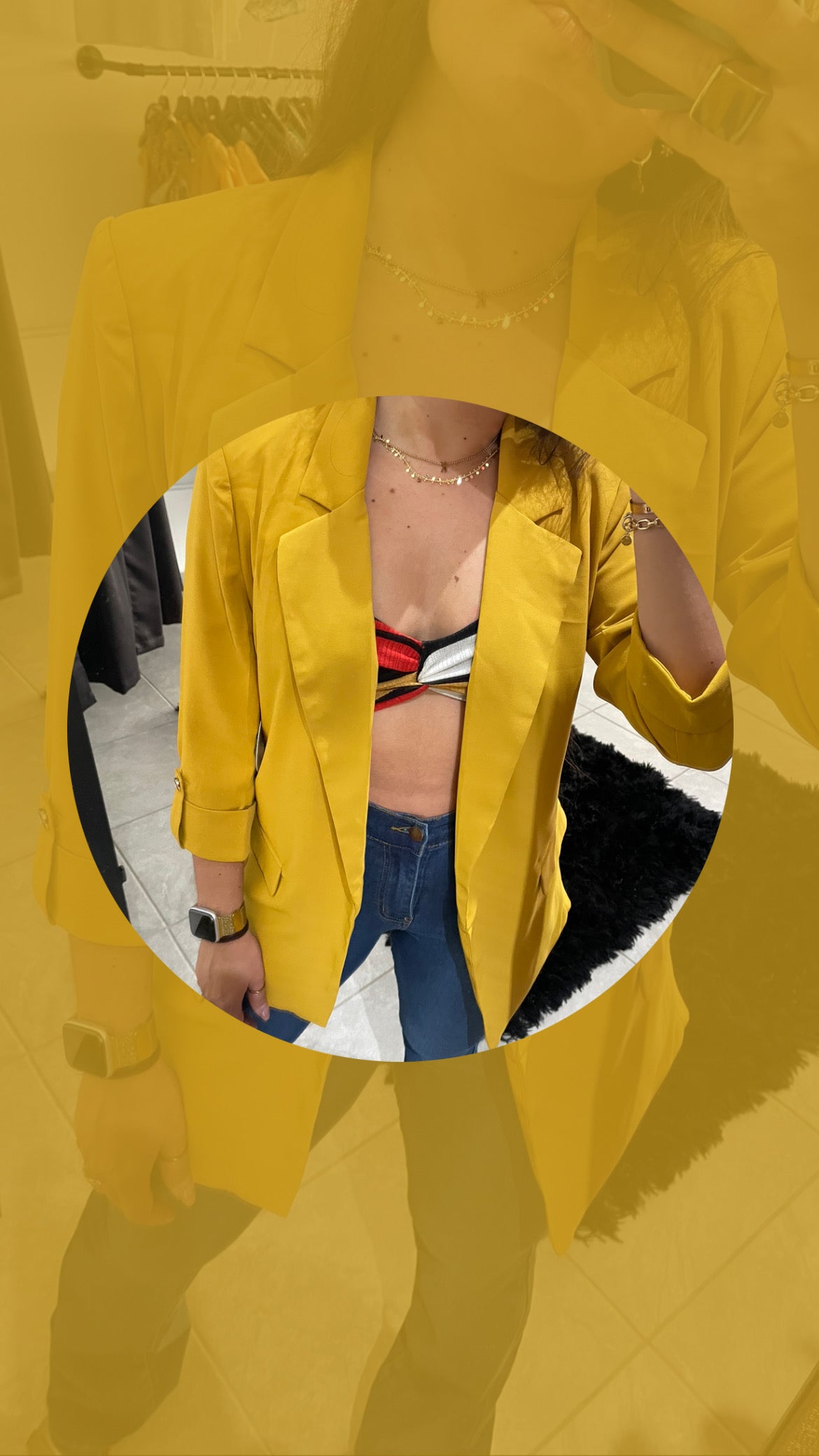 Bee Mustard Blazer