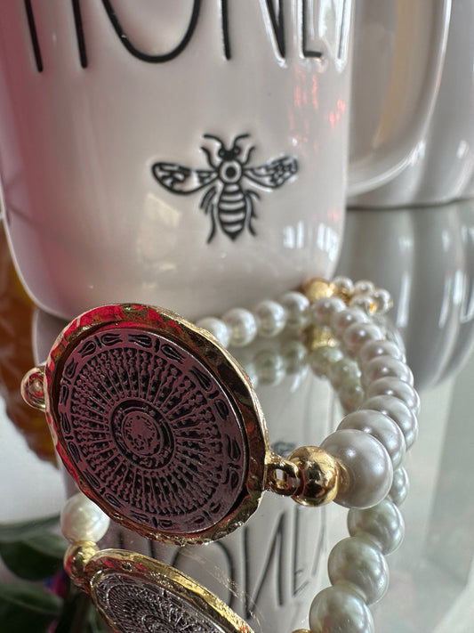 Gold Pearl Bracelet