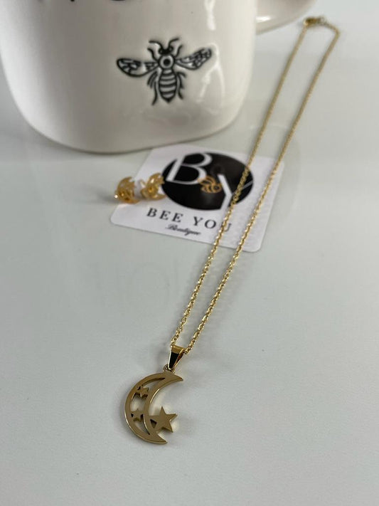 Gold Moon and Star