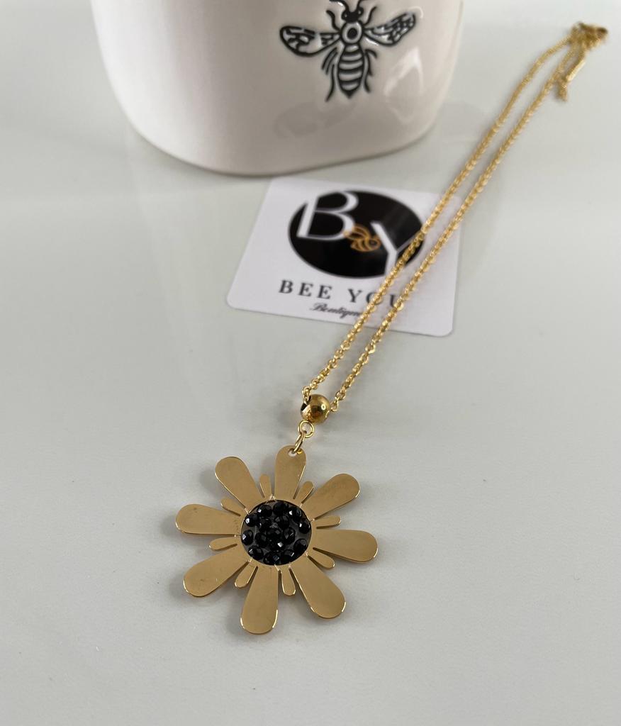 Gold Black Flower